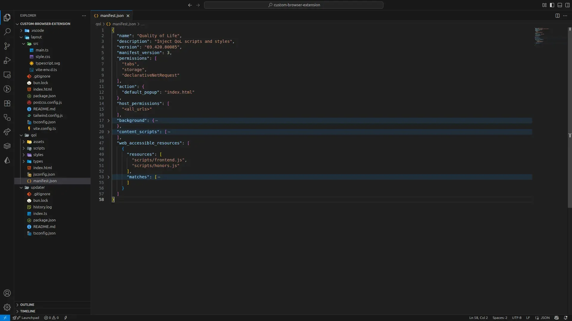 Custom Browser Extension